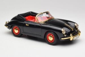 Porsche 356B Cabriolet Nero Bburago 1:18 3031D Pressofusione — immagine 6 di 8