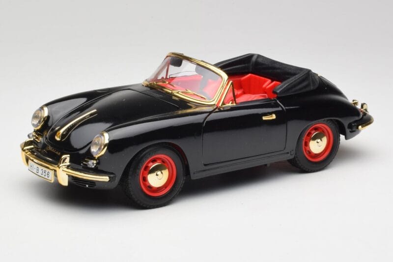 Porsche 356B Cabriolet Nero Bburago 1:18 3031D Pressofusione