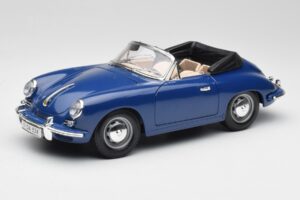 Porsche 356B Cabriolet Blu Bburago 1:18 3051 Pressofusione