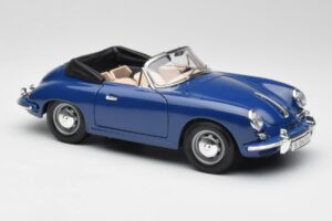 Porsche 356B Cabriolet Blu Bburago 1:18 3051 Pressofusione — immagine 6 di 8