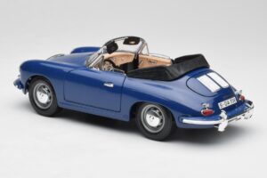 Porsche 356B Cabriolet Blu Bburago 1:18 3051 Pressofusione — immagine 7 di 8