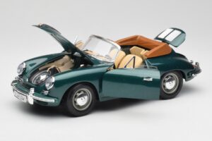 Porsche 356B Cabriolet Verde Bburago 1:18 3051-M1 Pressofusione — immagine 2 di 8