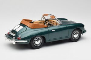 Porsche 356B Cabriolet Verde Bburago 1:18 3051-M1 Pressofusione — immagine 3 di 8
