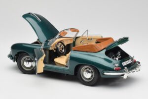 Porsche 356B Cabriolet Verde Bburago 1:18 3051-M1 Pressofusione — immagine 5 di 8