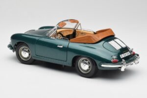 Porsche 356B Cabriolet Verde Bburago 1:18 3051-M1 Pressofusione — immagine 7 di 8