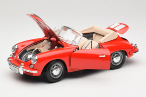 Porsche 356B Cabriolet Rosso Tchibo 1:18 45703 Pressofusione — immagine 2 di 8