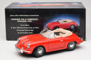 Porsche 356B Cabriolet Rosso Tchibo 1:18 45703 Pressofusione — immagine 8 di 8