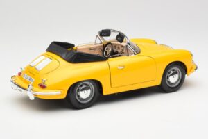 Porsche 356B Cabriolet Giallo Bburago 1:18 3031 Pressofusione — immagine 3 di 8