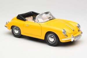 Porsche 356B Cabriolet Giallo Bburago 1:18 3031 Pressofusione — immagine 6 di 8