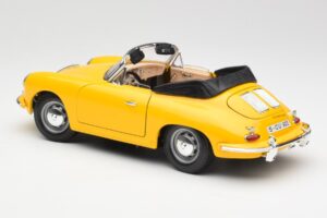 Porsche 356B Cabriolet Giallo Bburago 1:18 3031 Pressofusione — immagine 7 di 8