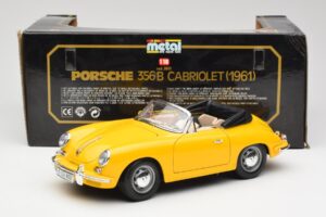 Porsche 356B Cabriolet Giallo Bburago 1:18 3031 Pressofusione — immagine 8 di 8