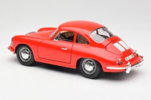 Porsche 356B Rosso Bburago 1:18 3021 Pressofusione — immagine 7 di 8