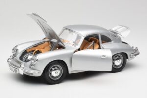 Porsche 356B Argento & Interni Marrone Bburago 1:18 3021-M2 Pressofusione — immagine 2 di 8