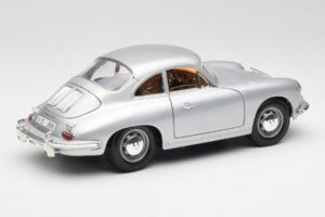 Porsche 356B Argento & Interni Marrone Bburago 1:18 3021-M2 Pressofusione — immagine 3 di 8