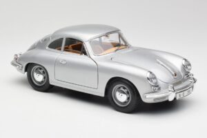 Porsche 356B Argento & Interni Marrone Bburago 1:18 3021-M2 Pressofusione — immagine 6 di 8