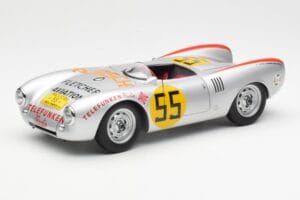 Porsche 550-1500 RS Spyder #55 H. Herrmann Carrera Panamericana 1954 AUTOart 1:18 85470 Pressofusione