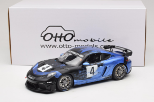 Porsche 718 Cayman GT4 RS Clubsport Nero Blu Otto 1:18 OT469 Resina — immagine 6 di 6