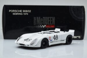 Porsche 908/02 #48 S. McQueen / P. Revson 12 Hours of Sebring 2nd Place Post Race Version 1970 AUTOart 1:18 87072 Pressofusio — immagine 8 di 8