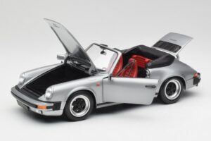 Porsche 911 930 Carrera 3.2 Cabriolet Grigio Metallizzato Minichamps 1:18 100063034 Pressofusione — immagine 2 di 8
