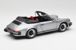 Porsche 911 930 Carrera 3.2 Cabriolet Grigio Metallizzato Minichamps 1:18 100063034 Pressofusione — immagine 3 di 8