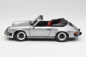 Porsche 911 930 Carrera 3.2 Cabriolet Grigio Metallizzato Minichamps 1:18 100063034 Pressofusione — immagine 4 di 8