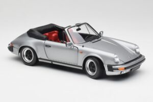 Porsche 911 930 Carrera 3.2 Cabriolet Grigio Metallizzato Minichamps 1:18 100063034 Pressofusione — immagine 6 di 8