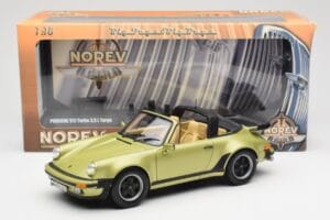 Porsche 911 930 Turbo Targa Verde Metallizzato Norev 1:18 187526 Pressofusione — immagine 10 di 10