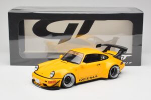Porsche 911 964 RWB Keema Yellow GT Spirit 1:18 GT492 Resina — immagine 6 di 6