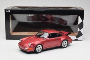 Porsche 911 964 Turbo Rosso Minichamps 1:18 155069102 Pressofusione — immagine 6 di 6