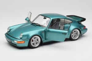 Porsche 911 964 Turbo Wimbledon Green Metallic Solido 1:18 S1803407 Pressofusione — immagine 2 di 8