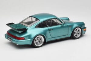 Porsche 911 964 Turbo Wimbledon Green Metallic Solido 1:18 S1803407 Pressofusione — immagine 3 di 8