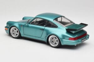 Porsche 911 964 Turbo Wimbledon Green Metallic Solido 1:18 S1803407 Pressofusione — immagine 7 di 8