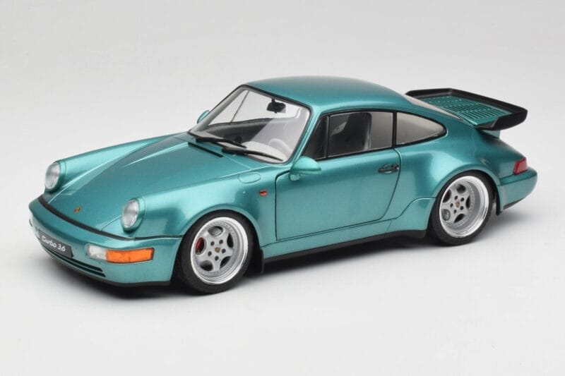 Porsche 911 964 Turbo Wimbledon Green Metallic Solido 1:18 S1803407 Pressofusione
