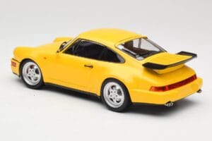 Porsche 911 964 Turbo Giallo Minichamps 1:18 155069100 Pressofusione — immagine 5 di 6