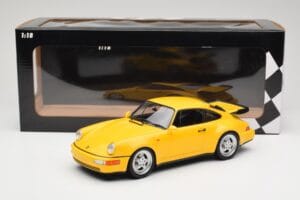 Porsche 911 964 Turbo Giallo Minichamps 1:18 155069100 Pressofusione — immagine 6 di 6