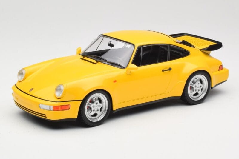 Porsche 911 964 Turbo Giallo Minichamps 1:18 155069100 Pressofusione