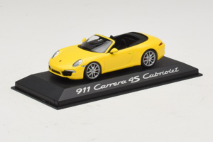 Porsche 911 991 Carrera 4S Cabriolet Giallo Minichamps 1:43 WAP0201120C Pressofusione — immagine 2 di 5