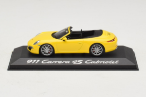 Porsche 911 991 Carrera 4S Cabriolet Giallo Minichamps 1:43 WAP0201120C Pressofusione