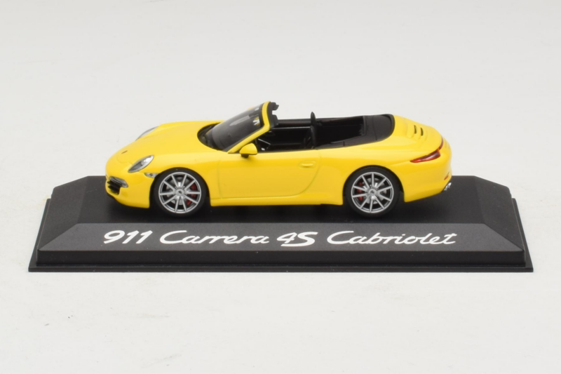 Porsche 911 991 Carrera 4S Cabriolet Giallo Minichamps 1:43 WAP0201120C Pressofusione