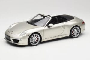 Porsche 911 991 Carrera S Cabriolet GT Argento Metallizzato Minichamps 1:18 100061030 Pressofusione
