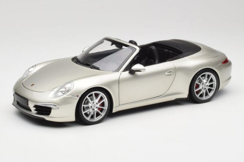 Porsche 911 991 Carrera S Cabriolet GT Argento Metallizzato Minichamps 1:18 100061030 Pressofusione