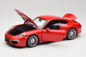 Porsche 911 991 Carrera S Guards Rosso Minichamps 1:18 100061020 Pressofusione — immagine 2 di 8
