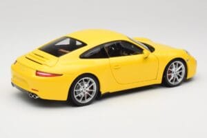 Porsche 911 991 Carrera S Racing Yellow Minichamps 1:18 100061021 Pressofusione — immagine 3 di 8