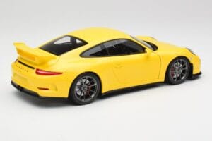 Porsche 911 991 GT3 Racing Giallo & Cerchi Argento Minichamps 1:18 110062722 Pressofusione — immagine 3 di 8