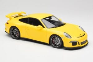 Porsche 911 991 GT3 Racing Giallo & Cerchi Argento Minichamps 1:18 110062722 Pressofusione — immagine 6 di 8