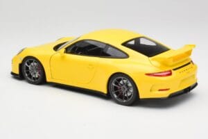 Porsche 911 991 GT3 Racing Giallo & Cerchi Argento Minichamps 1:18 110062722 Pressofusione — immagine 7 di 8