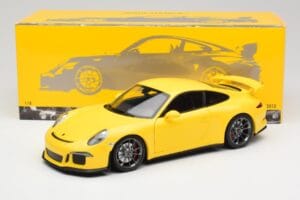 Porsche 911 991 GT3 Racing Giallo & Cerchi Argento Minichamps 1:18 110062722 Pressofusione — immagine 8 di 8