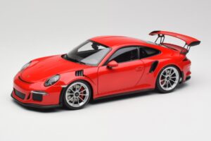 Porsche 911 991 GT3 RS Guards Rosso Cerchi Argento AUTOart 1:18 78165 Pressofusione