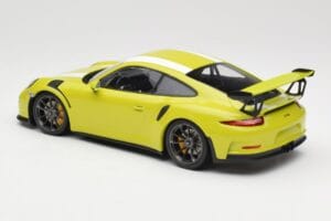 Porsche 911 991.1 GT3 RS Lizard Green & Stripes Minichamps 1:18 155066224 Pressofusione — immagine 5 di 6