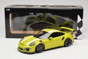 Porsche 911 991.1 GT3 RS Lizard Green & Stripes Minichamps 1:18 155066224 Pressofusione — immagine 6 di 6